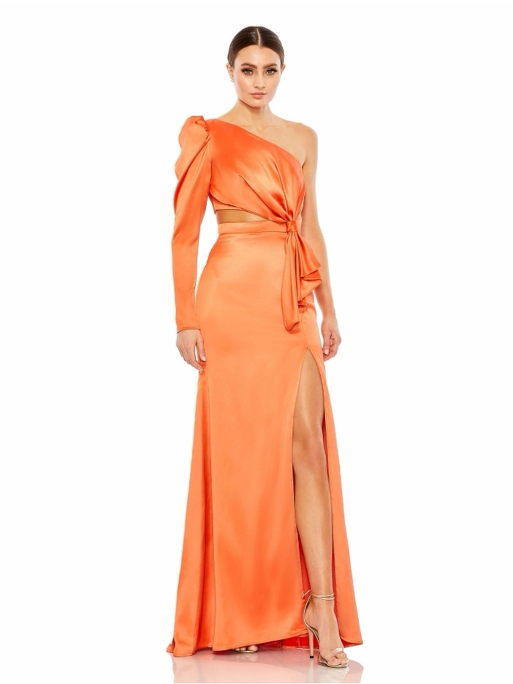 NWT MAC DUGGAL Gown / Dress Style #49570 in Tangerine ~ Size 8 | MSRP $398